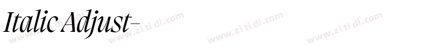 Italic Adjust字体转换 Italic Adjust字体转换
